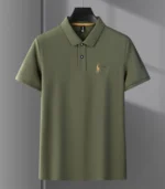 Classic Embroidered Solid Polo Shirt for Men - Image 2
